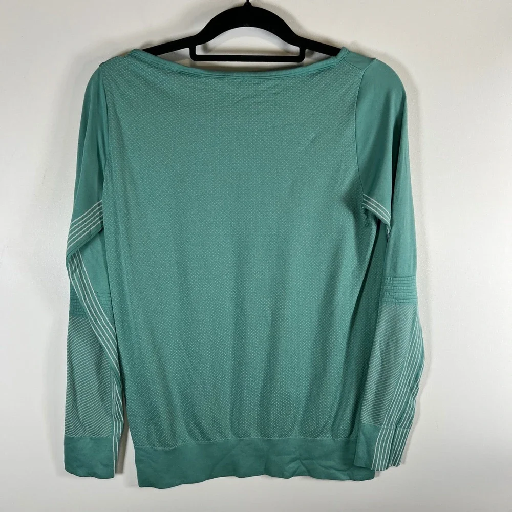 Nike Dri-FIT Womens Long Sleeve Training Top Teal‎ Green Mesh Back Size M